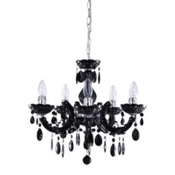 Litecraft Marie Therese Black 5 Light Chandelier - thumbnail 2