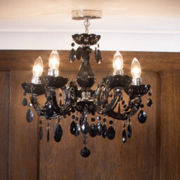 Litecraft Marie Therese Black 5 Light Chandelier - thumbnail 1