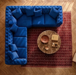 Sofaya Monaco Chesterfield 6 Seater Chaise Sofa Blue Velvet L Shaped Corner Chaise - Right Hand Deep Buttoned Upholstery Couch Lounge - thumbnail 7