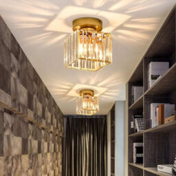 Set Of 2 Modern Ceiling Lights Small Crystal Flush Mount Chandelier For Entryway, Hallway, Kitchen - thumbnail 5