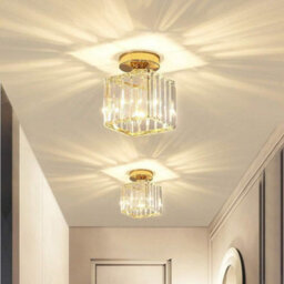 Set Of 2 Modern Ceiling Lights Small Crystal Flush Mount Chandelier For Entryway, Hallway, Kitchen - thumbnail 7