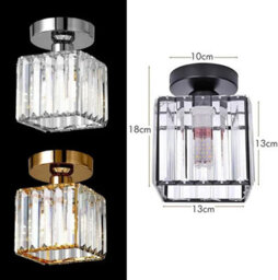 Set Of 2 Modern Ceiling Lights Small Crystal Flush Mount Chandelier For Entryway, Hallway, Kitchen - thumbnail 3