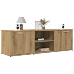 Berkfield Durable Tv Cabinet Artisan Oak 120X34X37 Cm Engineered Wood - thumbnail 3