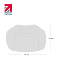 rucomfy Beanbags Rucomfy Indoor Classic Velora Adult Bean Bag Chair - Large Bean Bag Seat - thumbnail 4