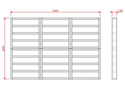 Arbor Garden Solutions Wooden Shed Bases 15X10 (W-442Cm X D-300Cm), Made Of 38mm X 140mm - thumbnail 2