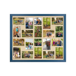 AK Frames 80X70Cm Navy Blue Classic Multi Photo Frame With Ivory Mount - Holds 20 Apertures (18X) 6X4, (2X) 4X4 Photos - thumbnail 1