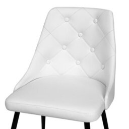 Beliani Set Of 2 Dining Chairs Valerie Faux Leather White - thumbnail 8