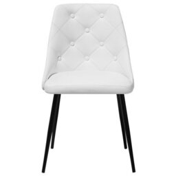 Beliani Set Of 2 Dining Chairs Valerie Faux Leather White - thumbnail 5
