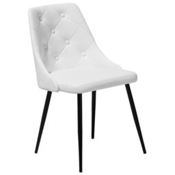 Beliani Set Of 2 Dining Chairs Valerie Faux Leather White - thumbnail 4