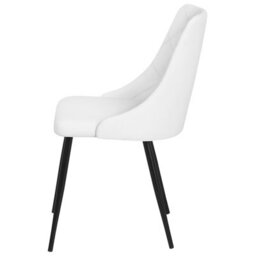 Beliani Set Of 2 Dining Chairs Valerie Faux Leather White - thumbnail 6