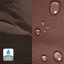 Beautiful Beanbags Beanbag Cube Footstool - Water-Resistant Bean Bag Pouffe For Indoor Or Outdoor Use - Brown - thumbnail 2