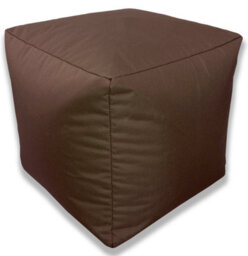Beautiful Beanbags Beanbag Cube Footstool - Water-Resistant Bean Bag Pouffe For Indoor Or Outdoor Use - Brown - thumbnail 7