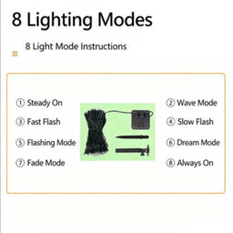 Amorly 12M Blue Solar Garden Lights,100Led Solar Powered String Lights,waterproof Outdoor Decorative Lights For Patio Yard Wedding Party - thumbnail 5