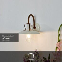 Lucide Römer Cottage Wall Light - 1Xe27 - Cream - thumbnail 2
