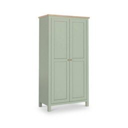 Farro Sage Kitchen Larder Unit With Washed Oak Top - By Roseland Furniture - thumbnail 5