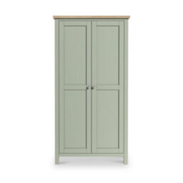 Farro Sage Kitchen Larder Unit With Washed Oak Top - By Roseland Furniture - thumbnail 4