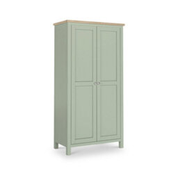 Farro Sage Kitchen Larder Unit With Washed Oak Top - By Roseland Furniture - thumbnail 3