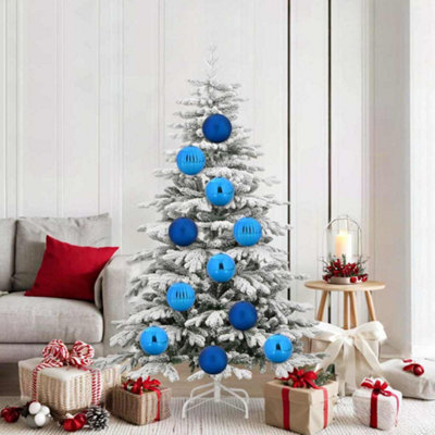 Vidaxl Christmas Bauble Set Xl 9 Pcs Blue Plastic - image 1