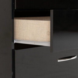 Seconique Nevada 3 Door 2 Drawer Mirrored Wardrobe In Black Gloss Finish - thumbnail 7