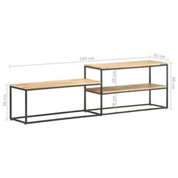 Walplus Tv Cabinet 180X30X50 Cm Rough Mango Wood - thumbnail 9