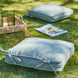 Dibor Set Of 4 Green Summer Outdoor Garden Chair Seat Pad Cushions - thumbnail 1