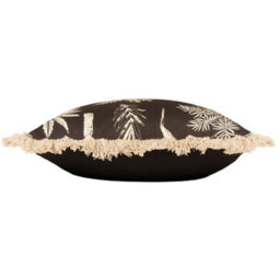 Paoletti Colonial Palm Tropical Fringed Feather Filled Cushion - thumbnail 3