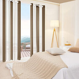 Deconovo Yarn-Dyed Voile Curtains Semi Transparent Net Curtains Sheer Curtains, 55 X 90 Inch Coffee 2 Panels - thumbnail 2