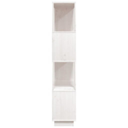 Berkfield Book Cabinet/room Divider White 80X25X132 Cm Solid Wood Pine - thumbnail 6