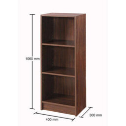 Bookcase Medium Narrow In Walnut Modern Bookcase Storage Shelving For Home - thumbnail 2