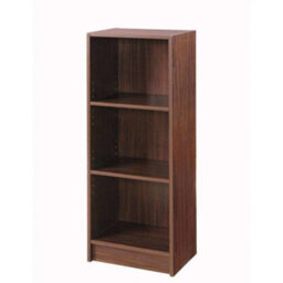 Bookcase Medium Narrow In Walnut Modern Bookcase Storage Shelving For Home - thumbnail 3