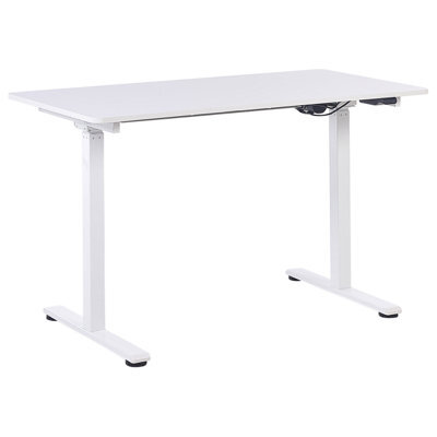 Beliani Electric Adjustable Standing Desk Grifton White 120 Cm 60 Cm - image 1