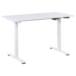 Beliani Electric Adjustable Standing Desk Grifton 120 Cm 60 Cm White