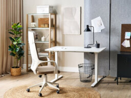 Beliani Electric Adjustable Standing Desk Grifton White 120 Cm 60 Cm - thumbnail 2