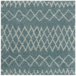 The Rugs Moroccan Shaggy Rugs And Runners Soft Fluffy Tribal Design High Pile Duck Egg Blue And Ivory Living Room Kitchen Hallway 950