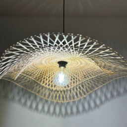 CGC Lighting Cgc Tulul Duo 80Cm & 56Cm Natural Bamboo Wave Easy Fit Lampshade - thumbnail 6