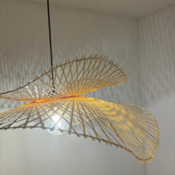 CGC Lighting Cgc Tulul Duo 80Cm & 56Cm Natural Bamboo Wave Easy Fit Lampshade - thumbnail 2