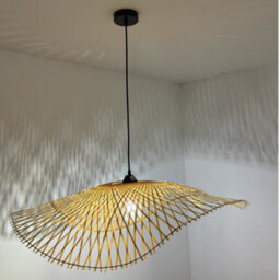CGC Lighting Cgc Tulul Duo 80Cm & 56Cm Natural Bamboo Wave Easy Fit Lampshade - thumbnail 3