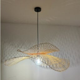 CGC Lighting Cgc Tulul Duo 80Cm & 56Cm Natural Bamboo Wave Easy Fit Lampshade - thumbnail 1