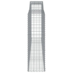 Berkfield Arched Gabion Baskets 7 Pcs 400X50X160/180 Cm Galvanised Iron - thumbnail 5