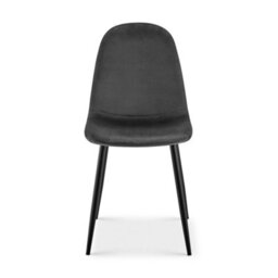 Bravich Ron Velvet Dining Chair - Grey - thumbnail 4