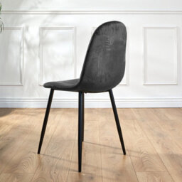 Bravich Ron Velvet Dining Chair - Grey - thumbnail 8