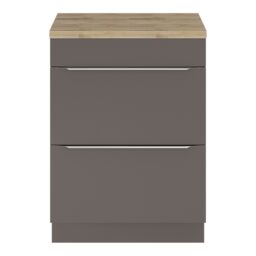 GoodHome Imandra Gloss Anthracite Freestanding Bathroom Cabinet (H) 820mm (W) 600mm - thumbnail 3