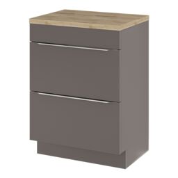 GoodHome Imandra Gloss Anthracite Freestanding Bathroom Cabinet (H) 820mm (W) 600mm - thumbnail 4