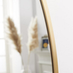 The Online Mirror Shop Liberty Mirror Arched Shape With Brushed Gold Metal Frame-H 180 X W 110 Cm For Hanging In Bedroom - thumbnail 4