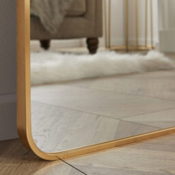 The Online Mirror Shop Liberty Mirror Arched Shape With Brushed Gold Metal Frame-H 180 X W 110 Cm For Hanging In Bedroom - thumbnail 3