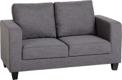 Seconique Tempo Two Seater Sofa In Grey Fabric Contemporary And Minimalist - image 1