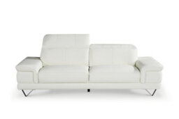 Genuine Leather White 3 Seater Sofa Chicago - thumbnail 3