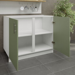 Jd Greta Adjustable Legs Kitchen Base Unit 1000mm Storage Cabinet With Door Shelf 100Cm - Sage Green Matt - thumbnail 3
