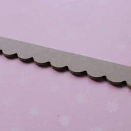 (Pack Of 2) Small Scallop Trims - Unprimed - 1M Long - Wall And Shelf Edging Mdf Wood (By Trims & Co.) - thumbnail 4
