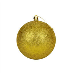Shatchi 25Cm Dark Gold Glitter Christmas Bauble - Christmas Tree & Home Décor Ornament - thumbnail 3